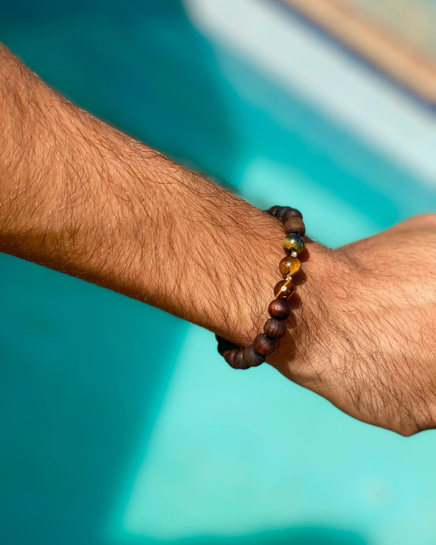 Bracelet "Force et Sérénité Dorée" – Protection et Équilibre