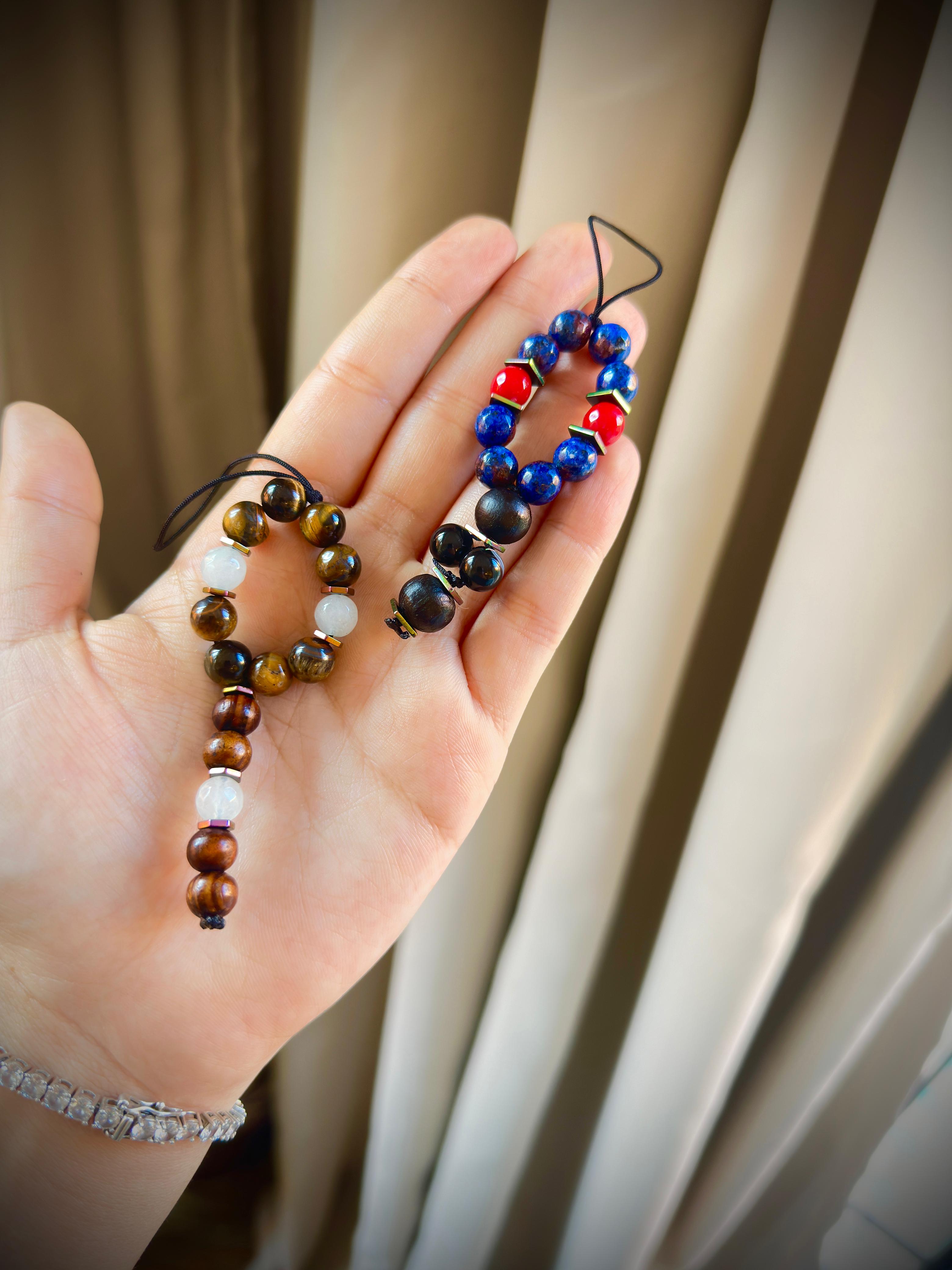 Duo de Porte-Clés – Protection & Énergie en Pierres Naturelles & Oud Kmari