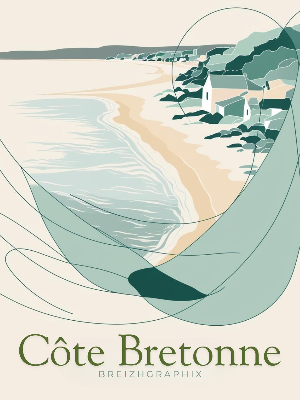 Affiche Côte Bretonne