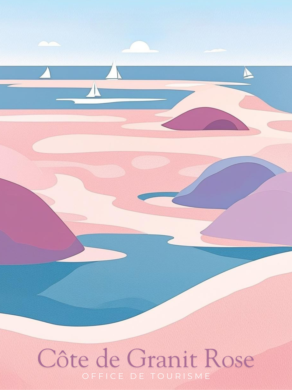 Affiche Côte de Granit Rose