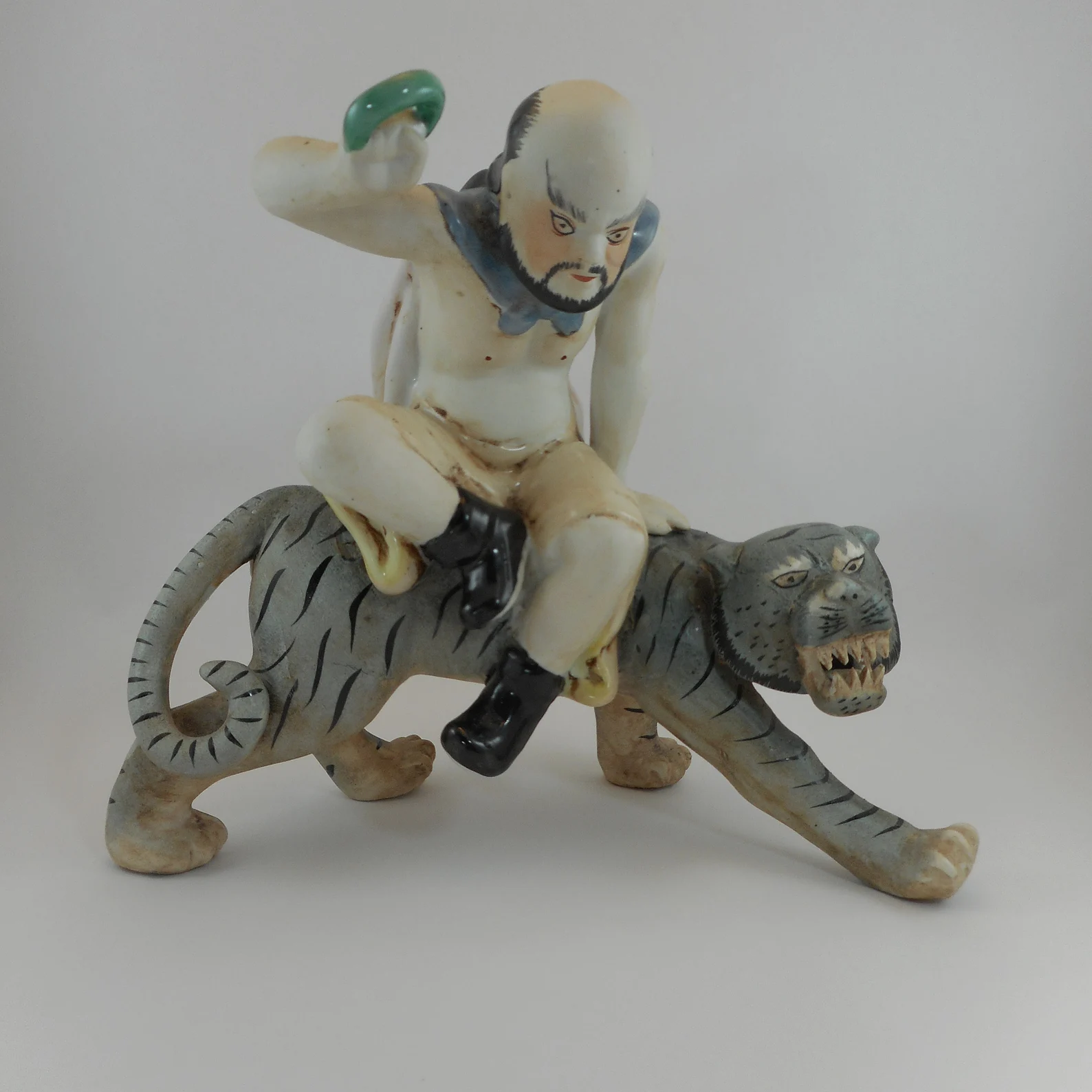 RARE H. F. P. Macau tile warrior tiger figurine CIRCA 1960s