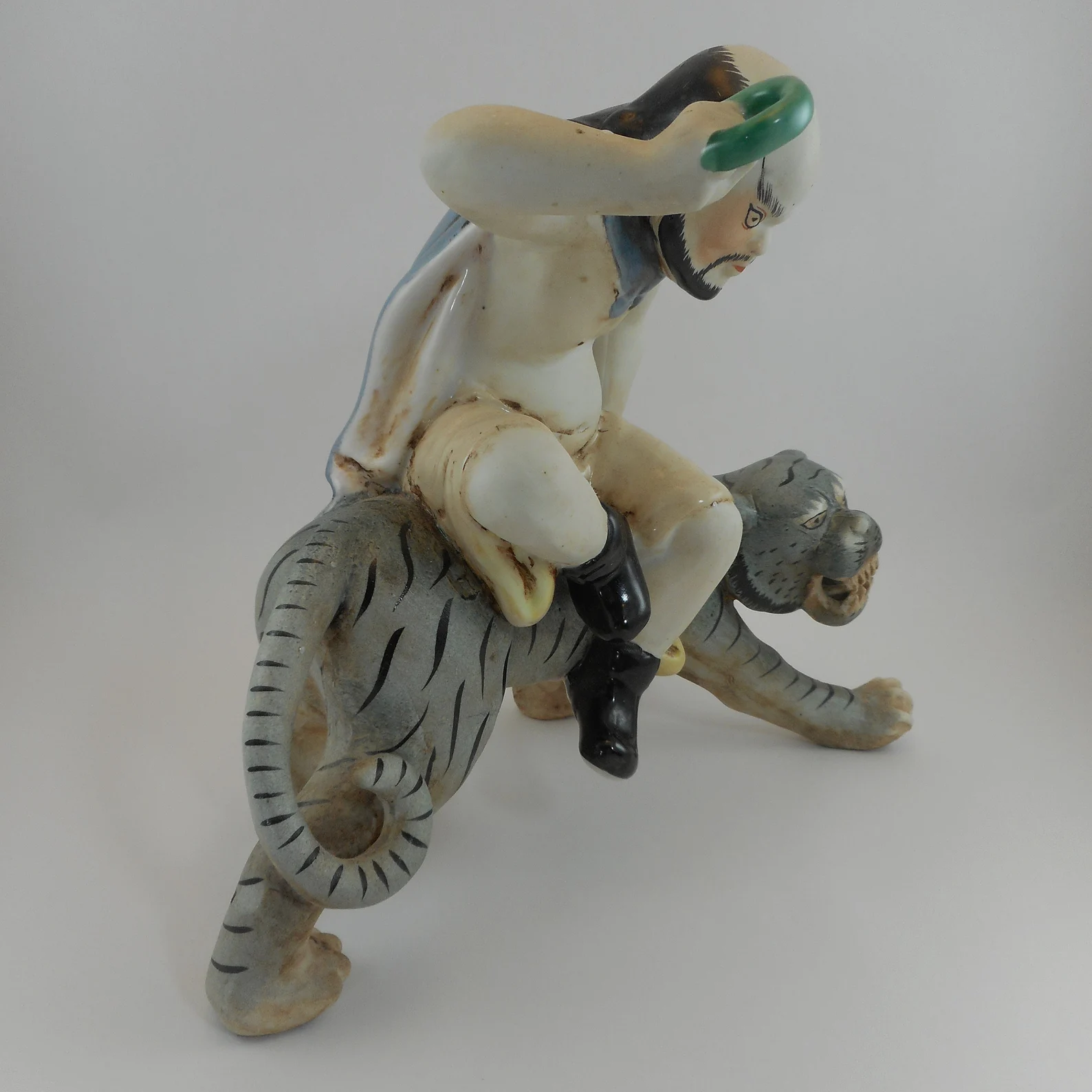 RARE H. F. P. Macau tile warrior tiger figurine CIRCA 1960s