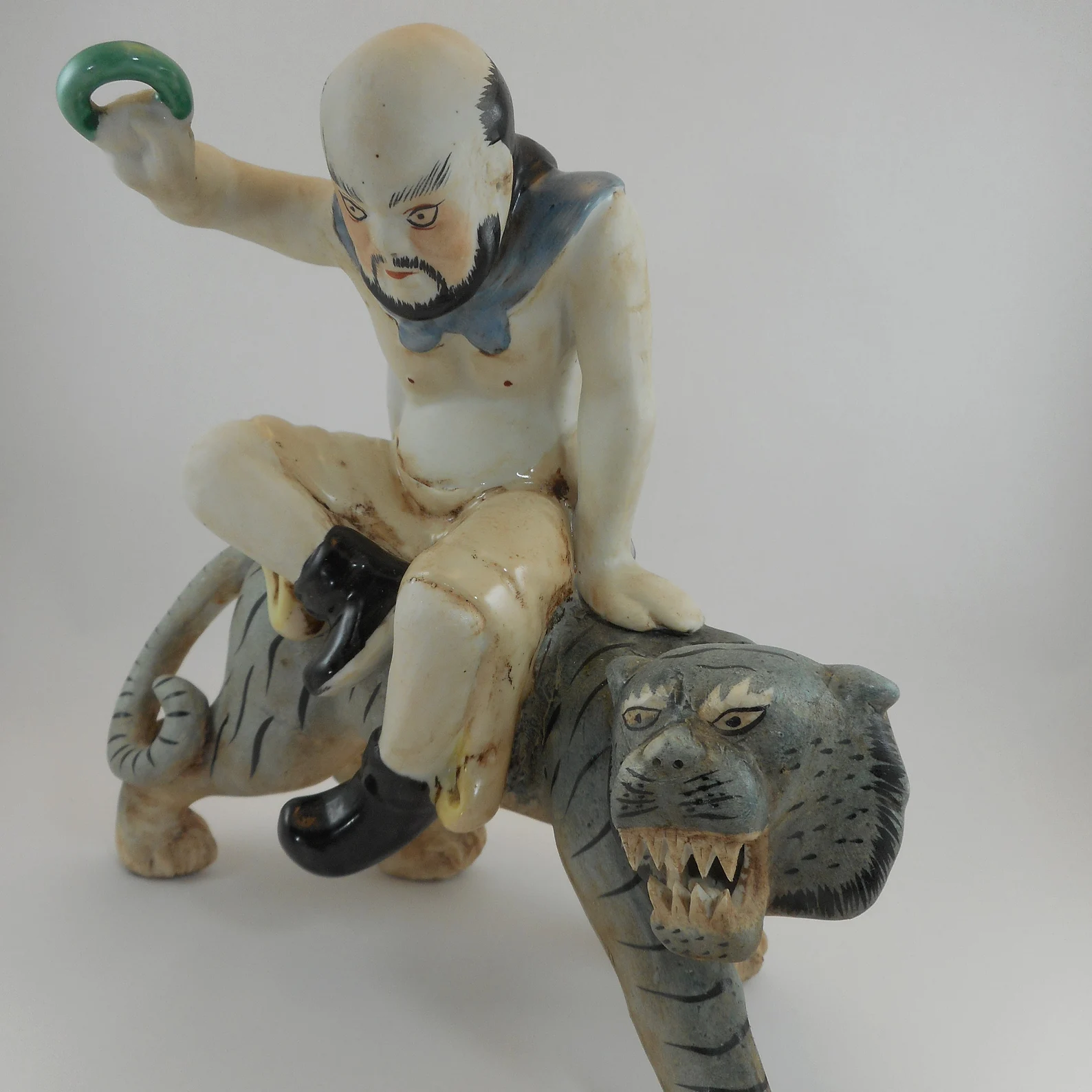 RARE H. F. P. Macau tile warrior tiger figurine CIRCA 1960s