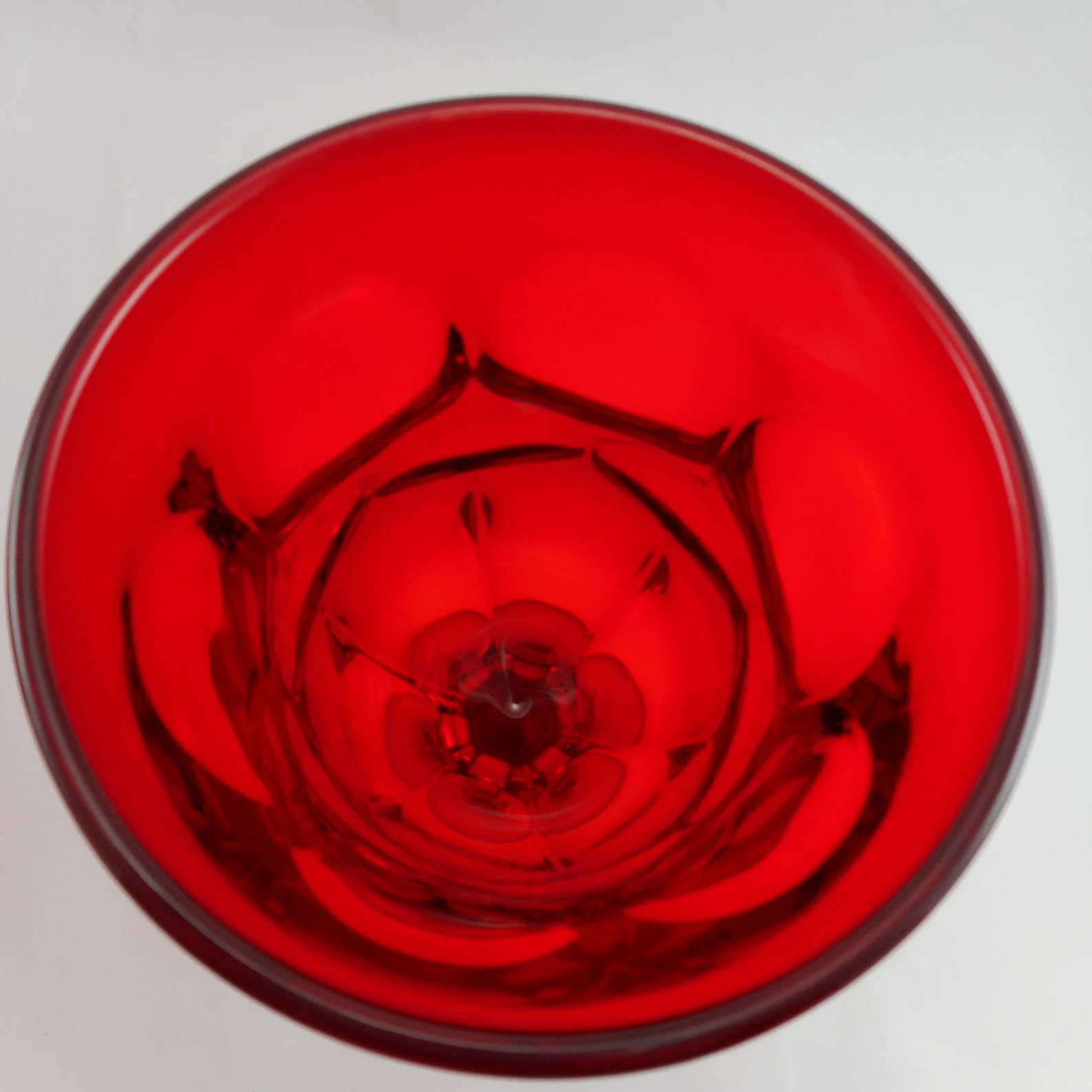 FOSTORIA 4 water goblet argus ruby red glasses CIRCA 1960s
