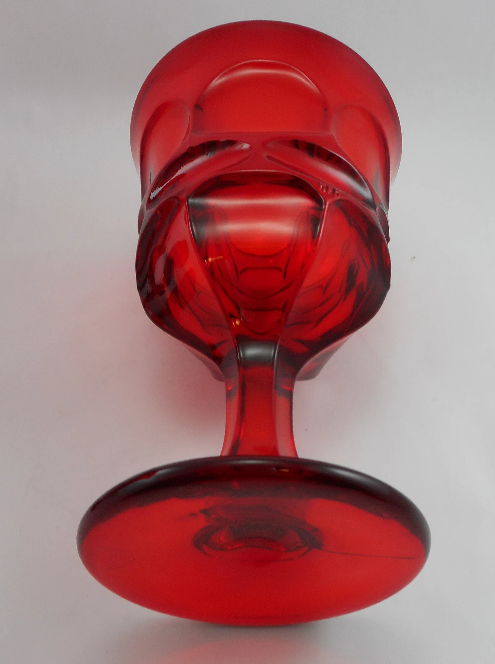 FOSTORIA 4 water goblet argus ruby red glasses CIRCA 1960s