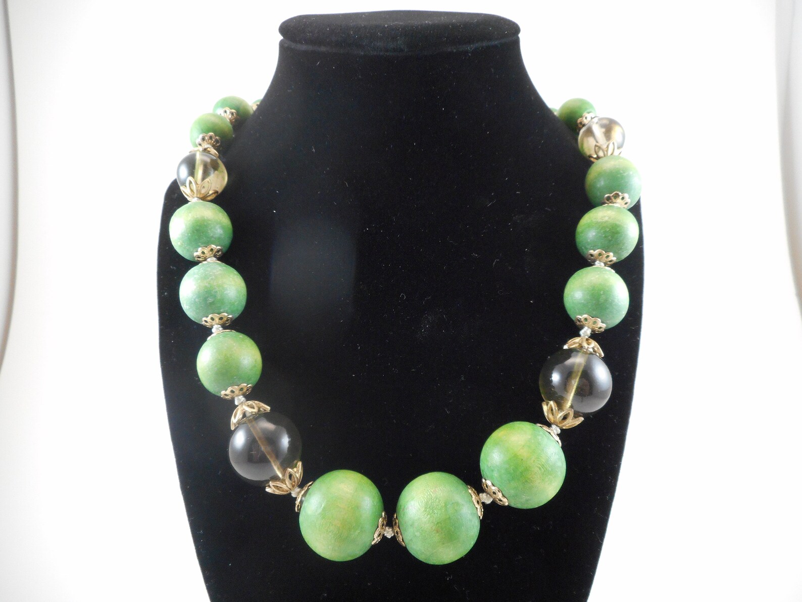 Wood and Glass Necklace