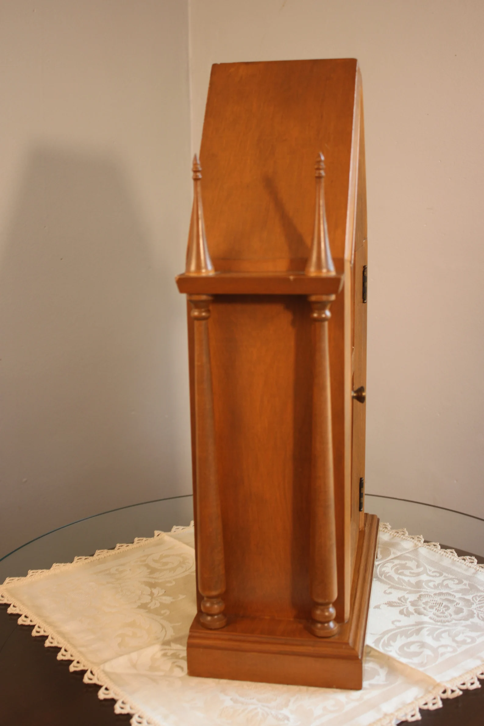 KONRAD BIHL movement gothic cathedral revival steeple mantel clock CIRCA 1970s