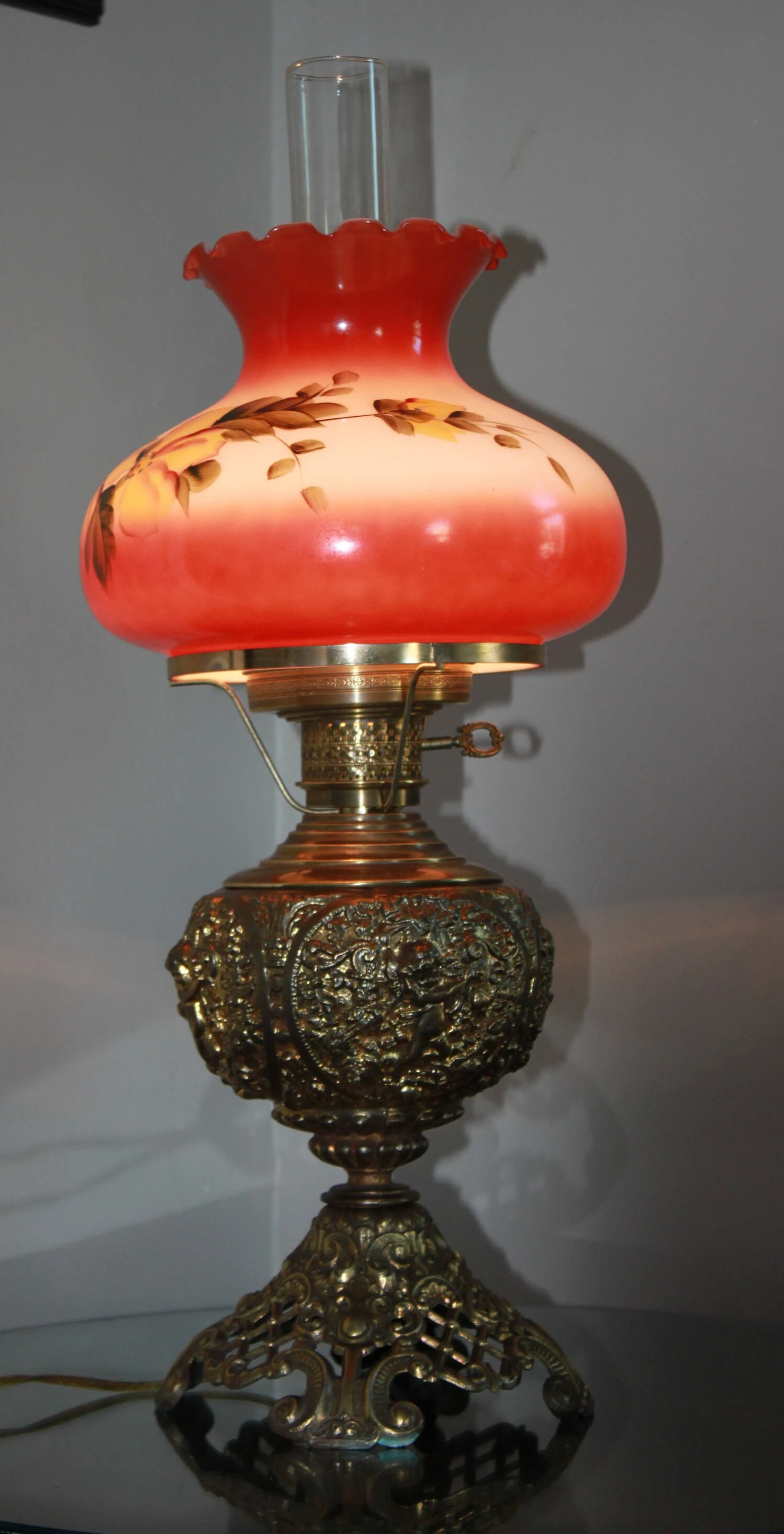 GWTW original brass Cherub Table Lamp CIRCA 1950s