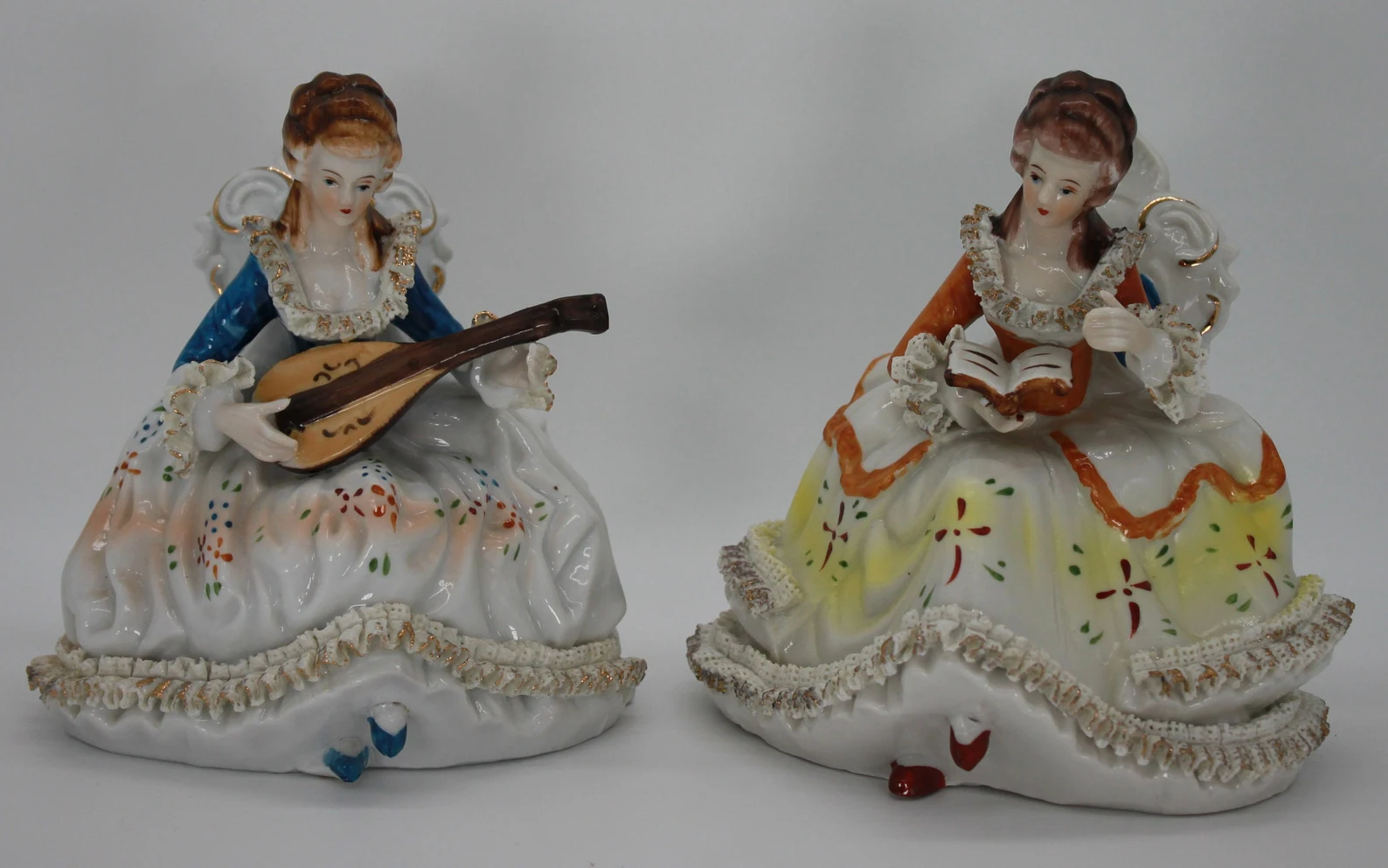 Antique porcelain Victorian inspired woman's CIRCA 1950s