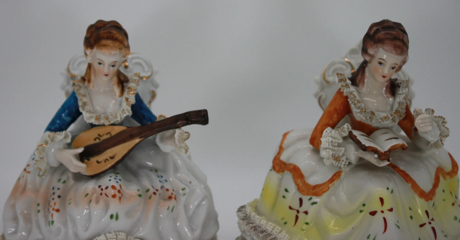 Antique porcelain Victorian inspired woman's CIRCA 1950s