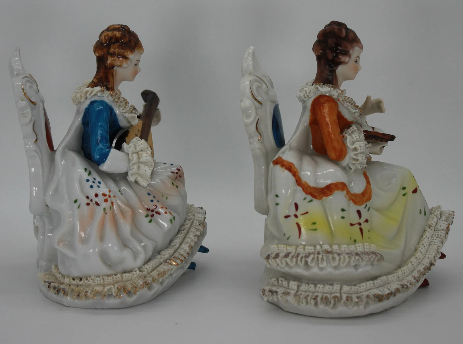Antique porcelain Victorian inspired woman's CIRCA 1950s