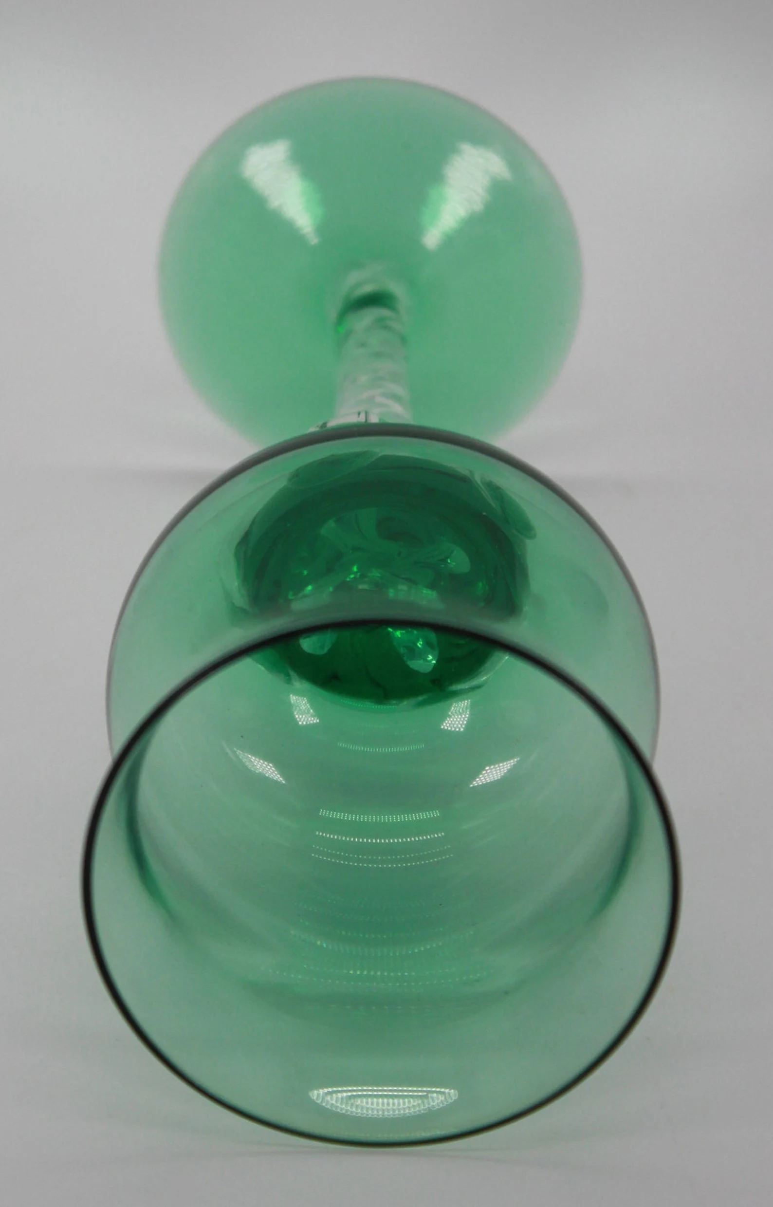 BLEFELD & Co Glass Harlequin twist stem crystal 6 Glasses CIRCA 1970s