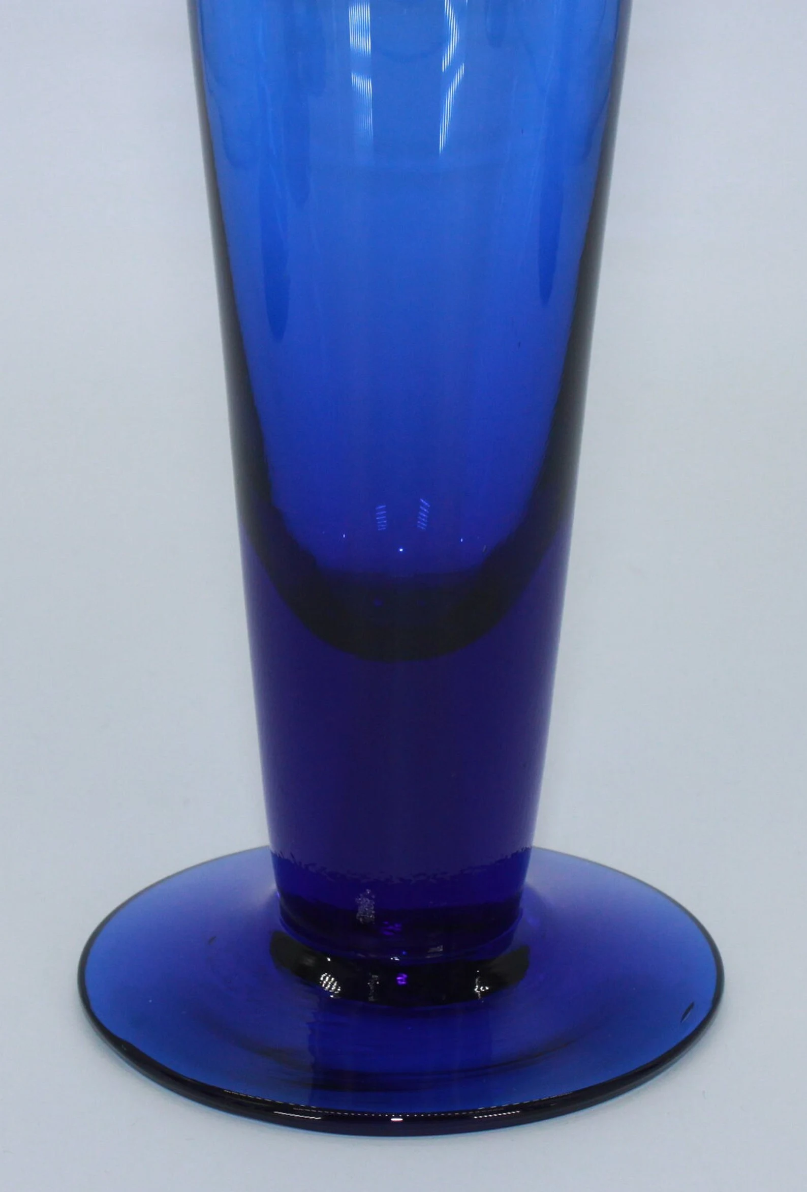 COBALT BLUE glass Art Deco set of 6 glasses CIRCA 1970s