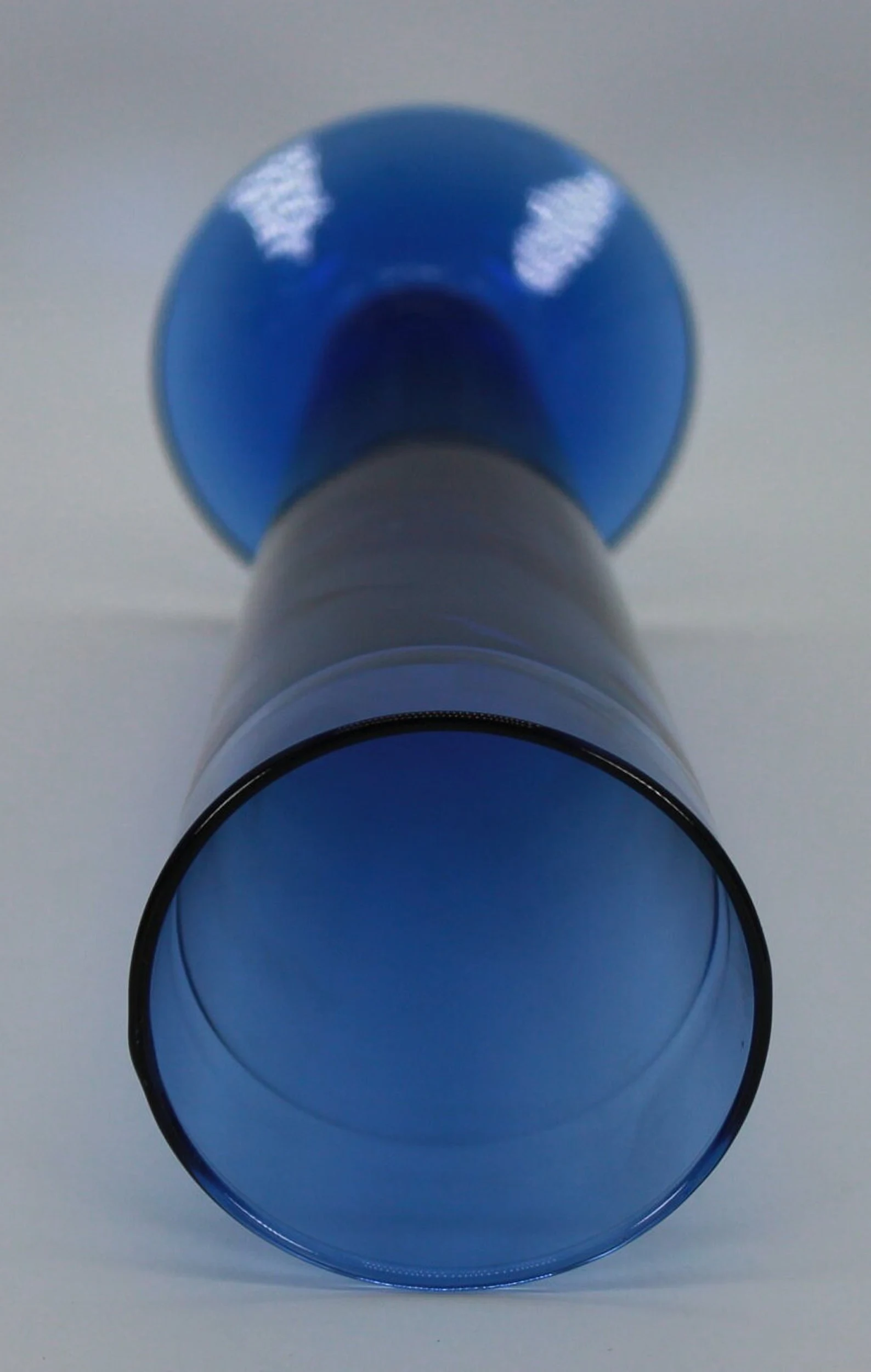 COBALT BLUE glass Art Deco set of 6 glasses CIRCA 1970s