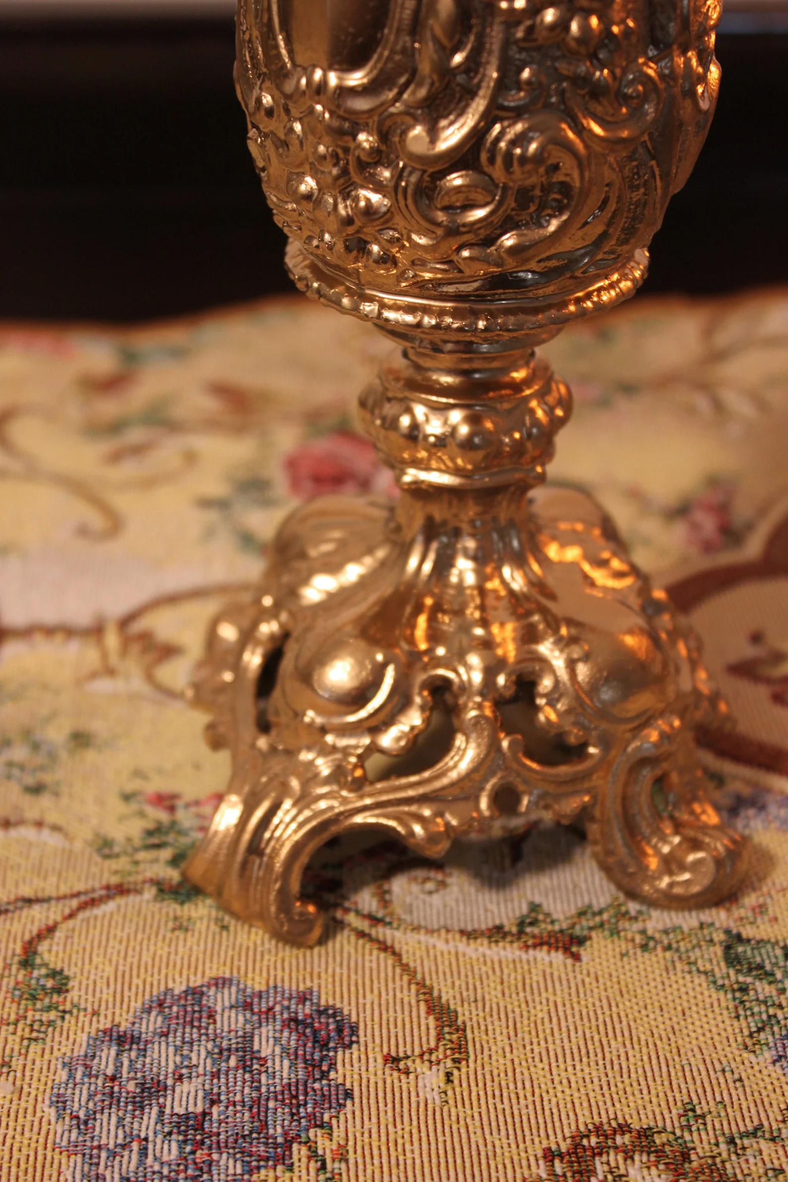 Art Nouveau cast metal spelter ornate Ewer Pitcher CIRCA 1950s