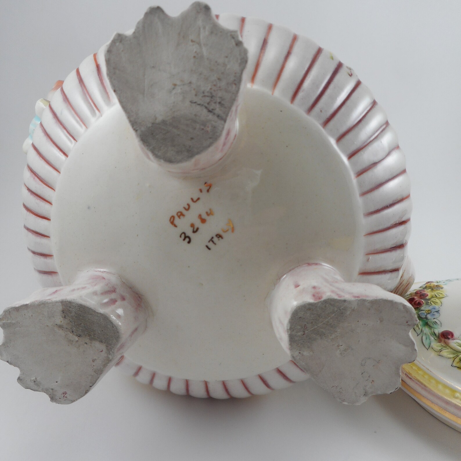 CAPODIMONTE Paul's 3284 dragon handle tea pot CIRCA 1950s