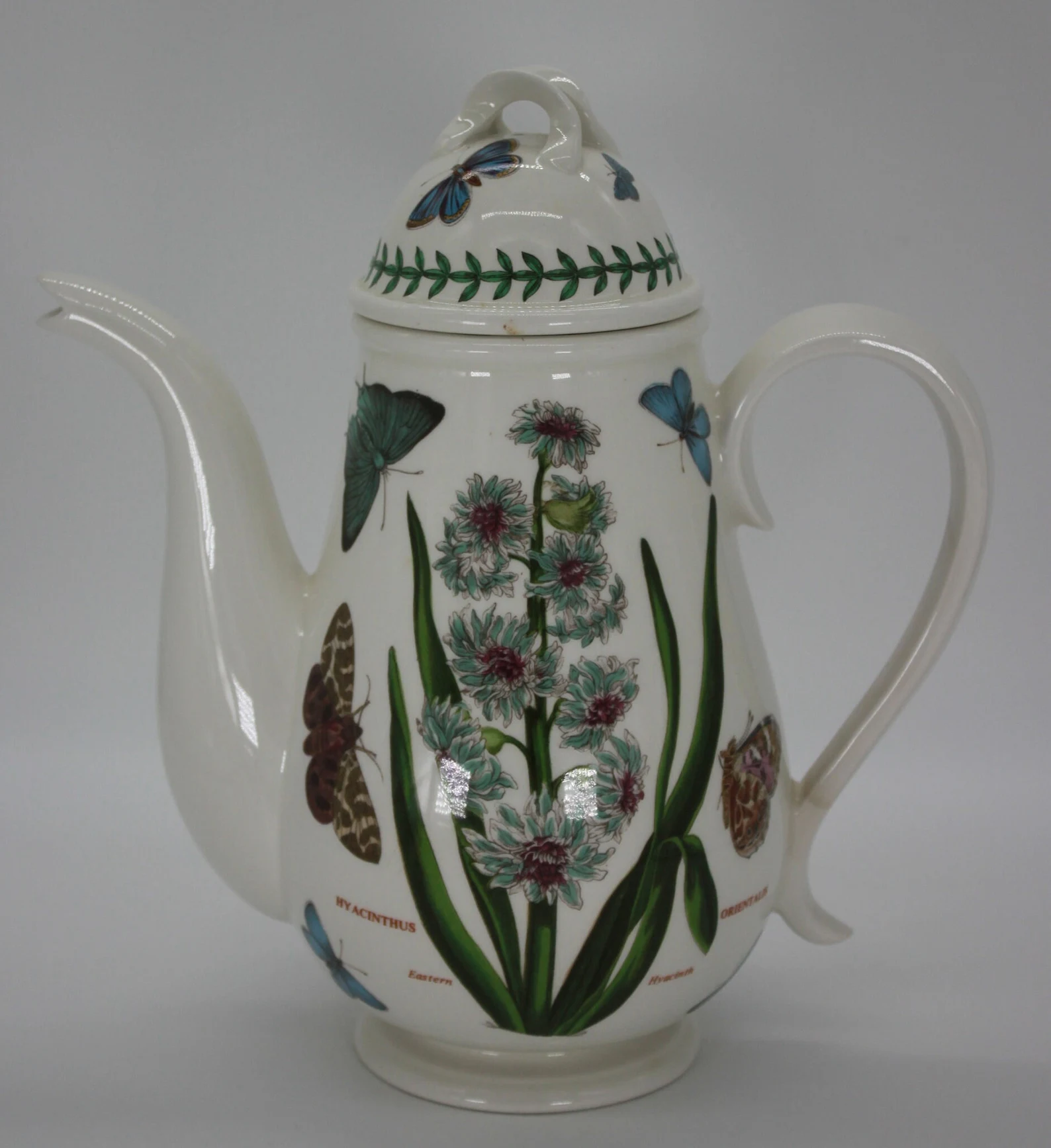 PORTMEIRION Botanic Garden Hyacinthus & Butterflies coffee pot mix set