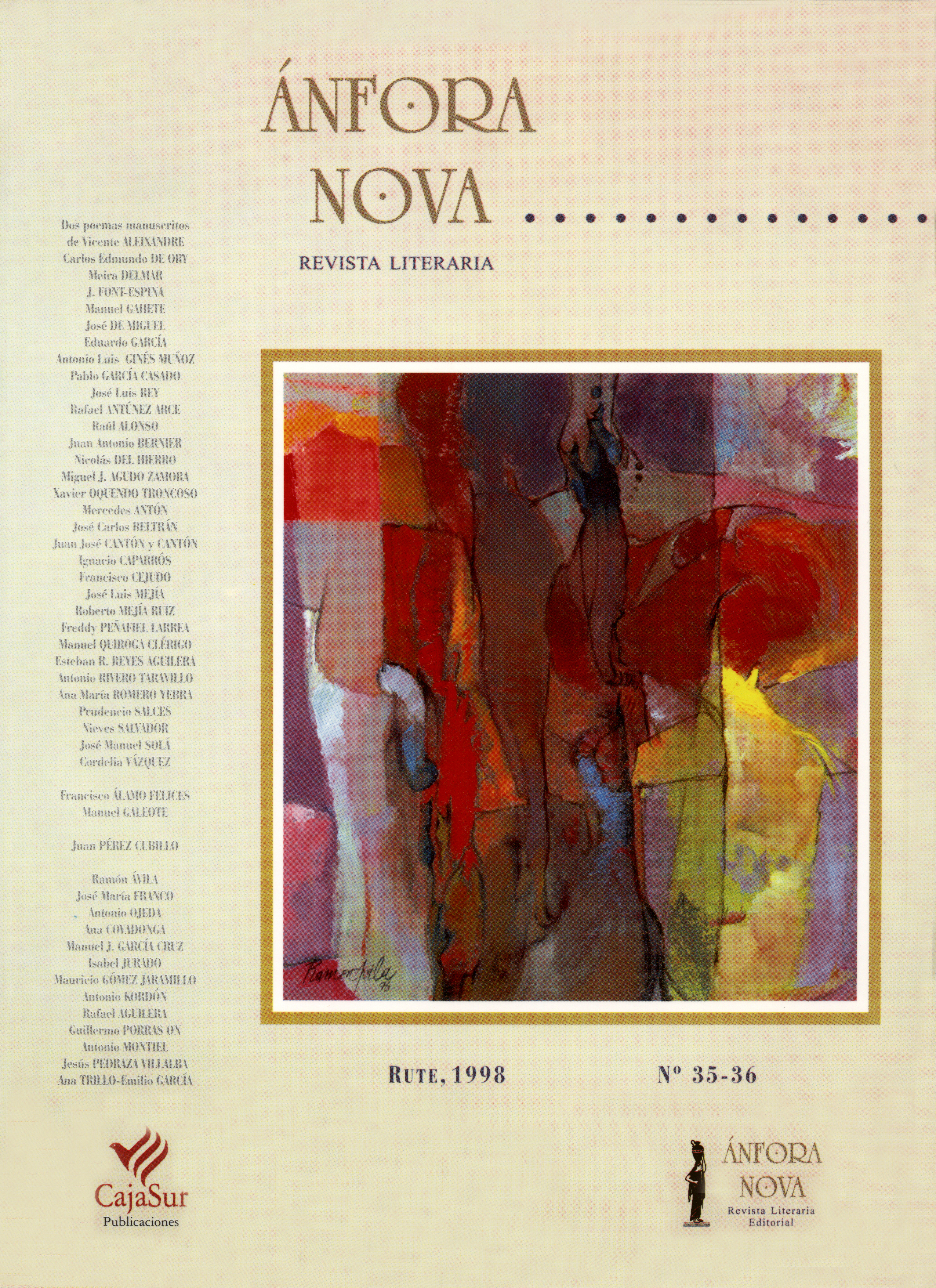 Revista Literaria Ánfora Nova, nº.35-36