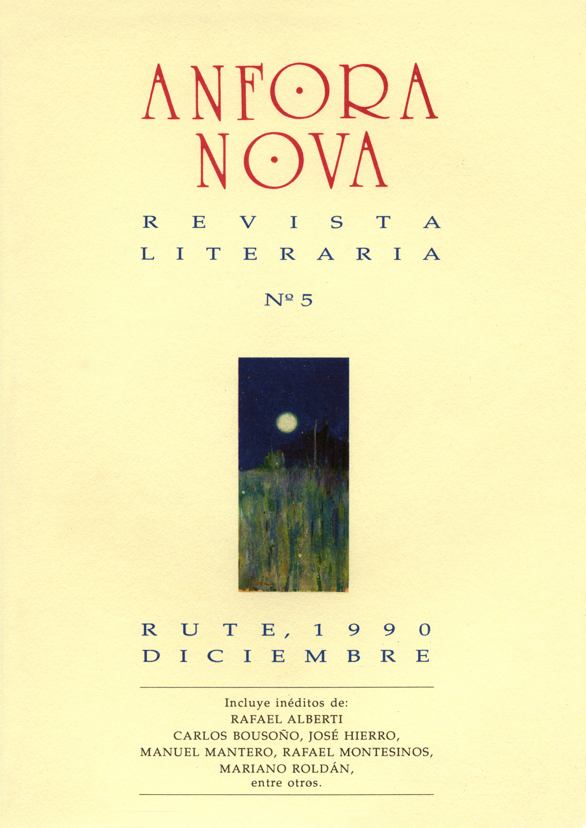 Revista Literaria Ánfora Nova, nº.5