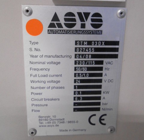 Transportador shuttle Asys STM 03DX