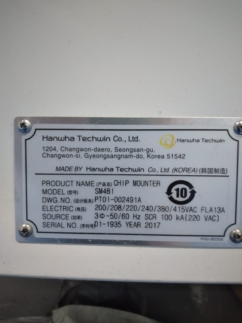 Pick and place Hanwha SM481