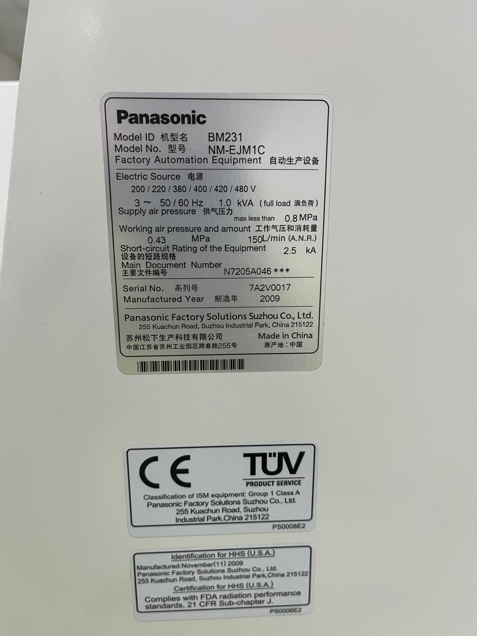Pick and place Panasonic BM231