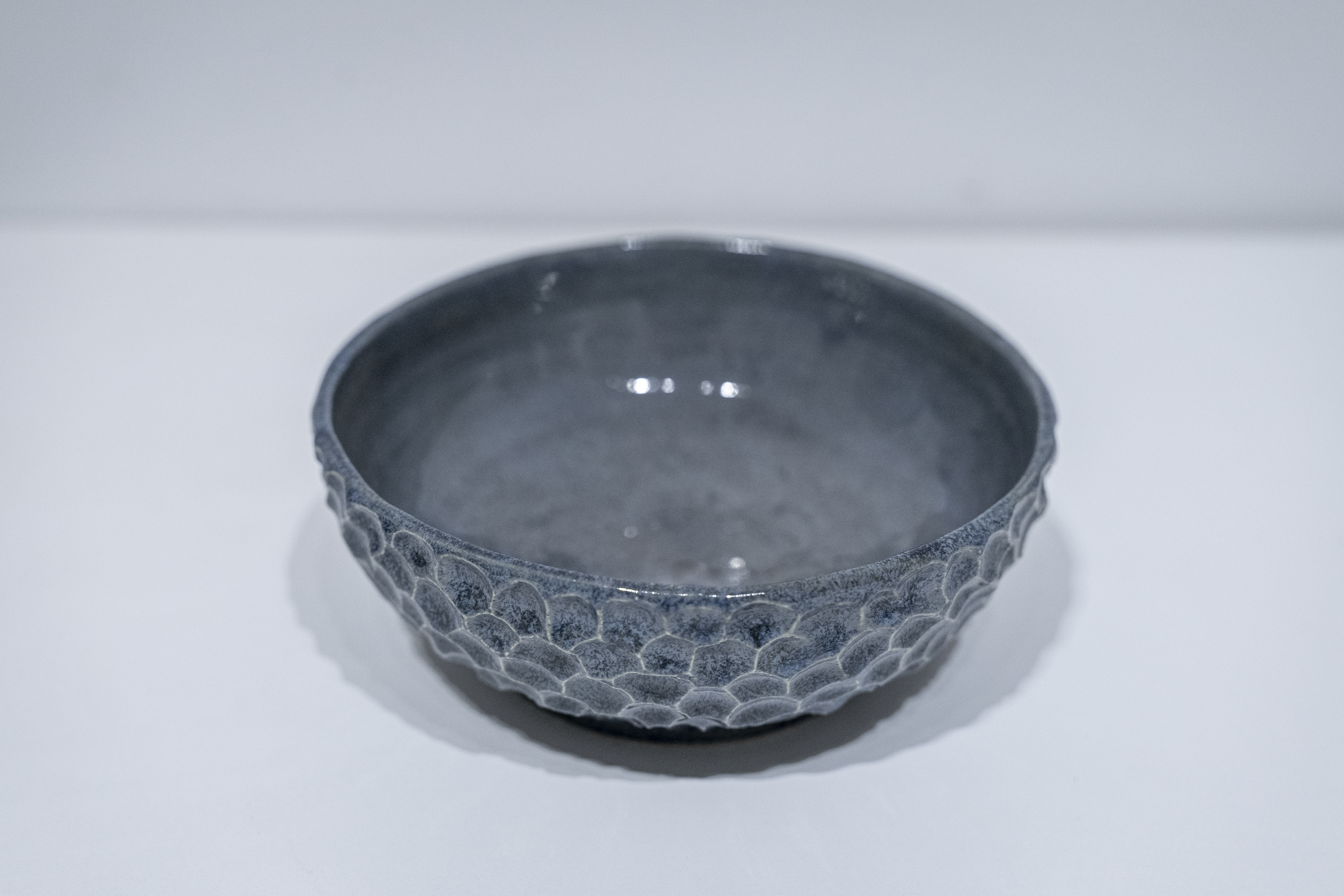 Textured Grey Ceramic Bowl