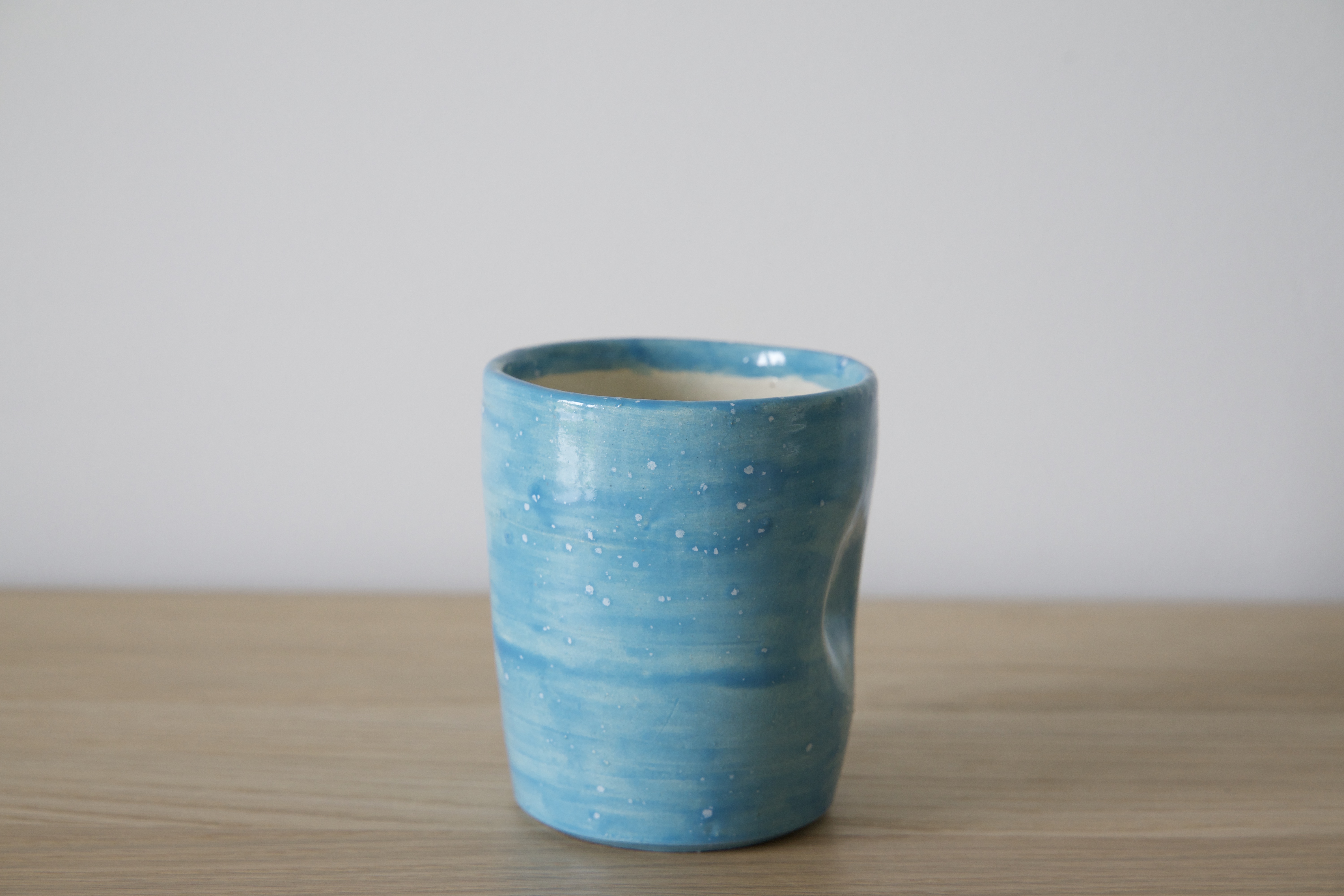 Handmade Blue Ceramic Cup