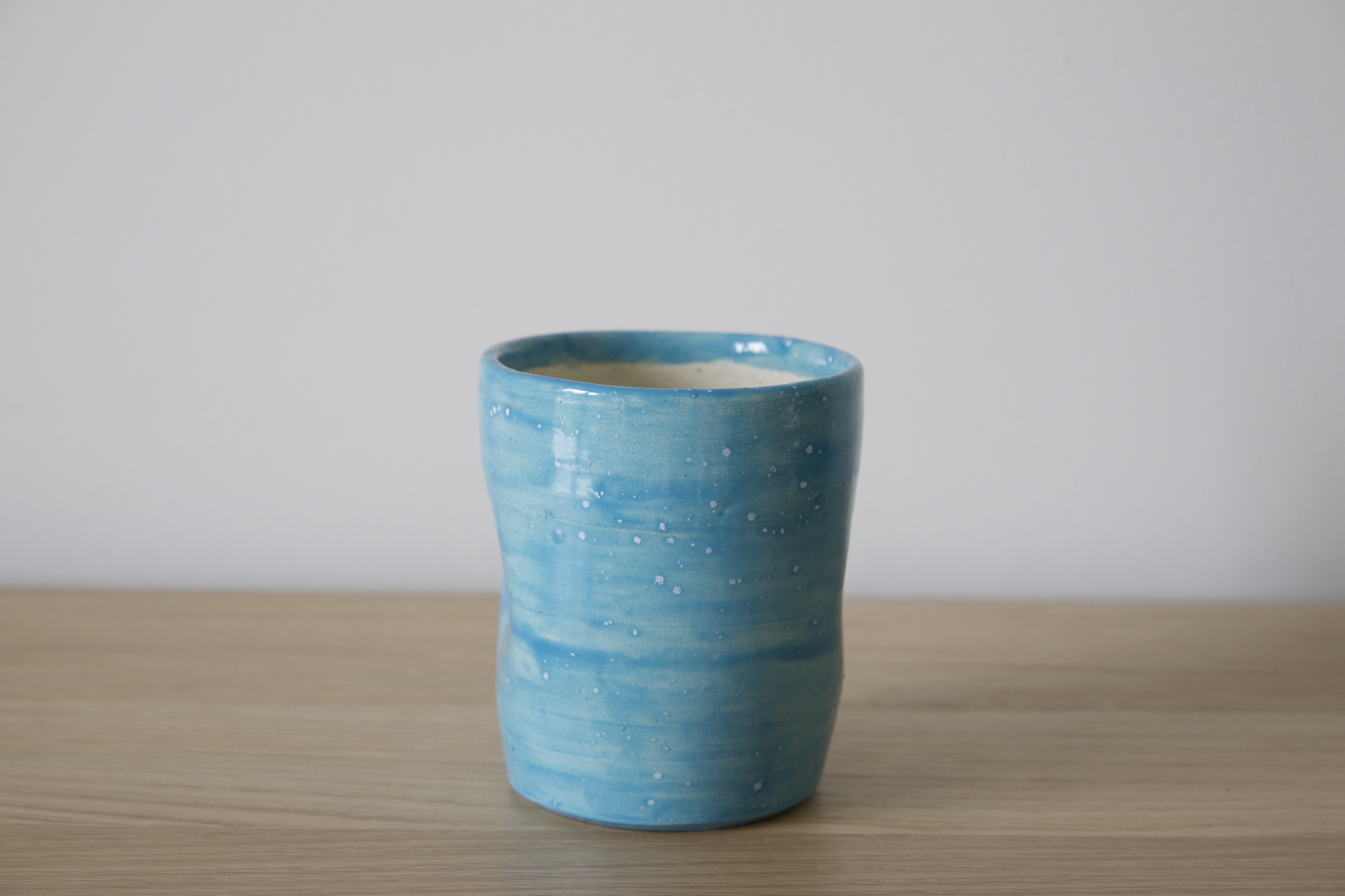 Handmade Blue Ceramic Cup