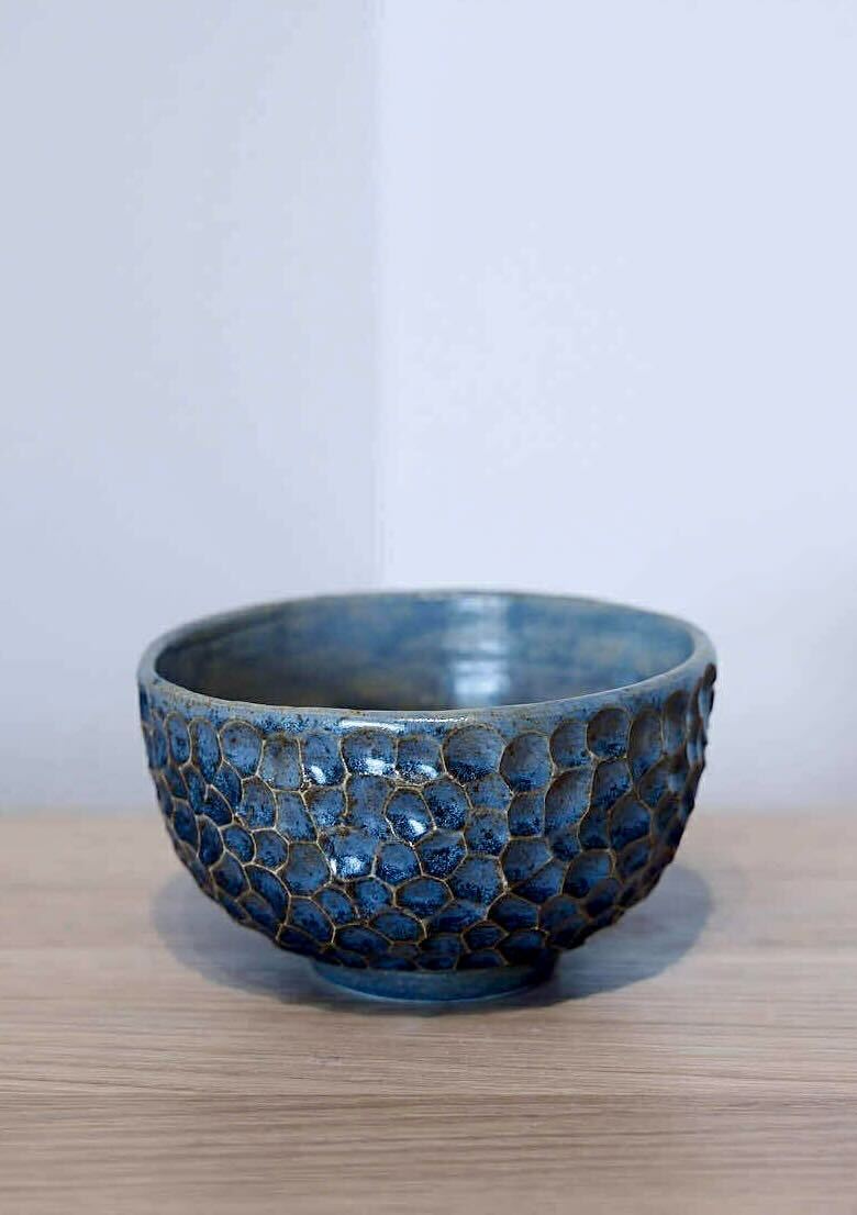 Handcrafted Blue Ceramic Bowl
