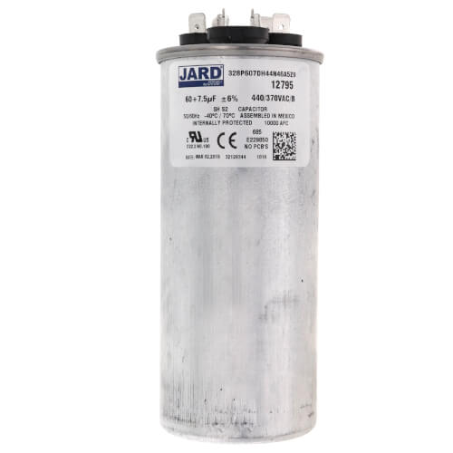 60/7.5 MFD Round Run Capacitor (440V)