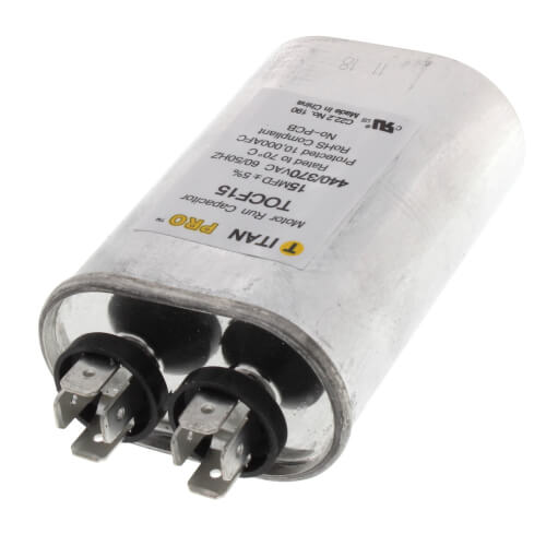 15 MFD Oval Motor Run Capacitor (440/370V)