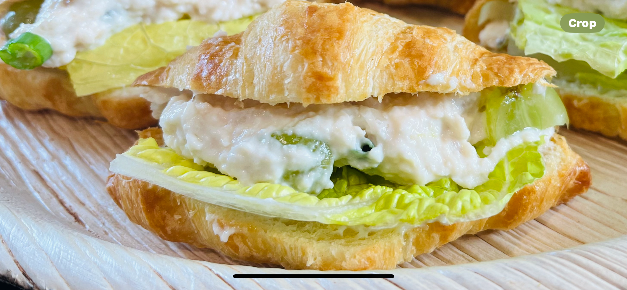 Chicken salad croissant platters
