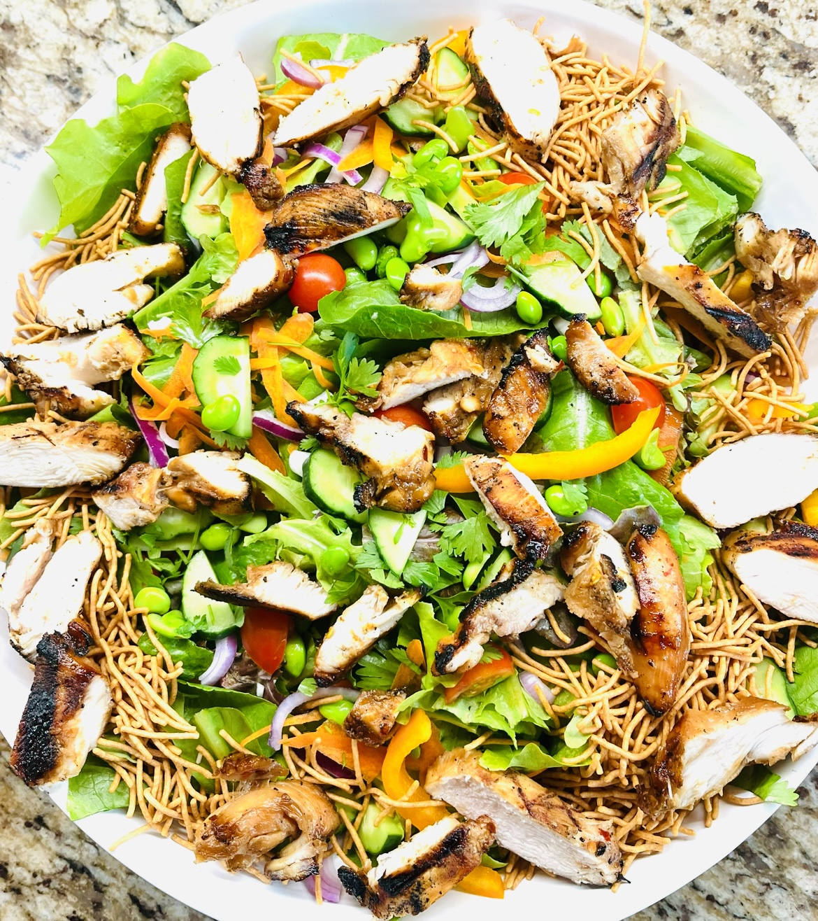 Asian Grilled chicken salad XL (feeds 12-15)  Choose Asian dressing or a Vinaigrette