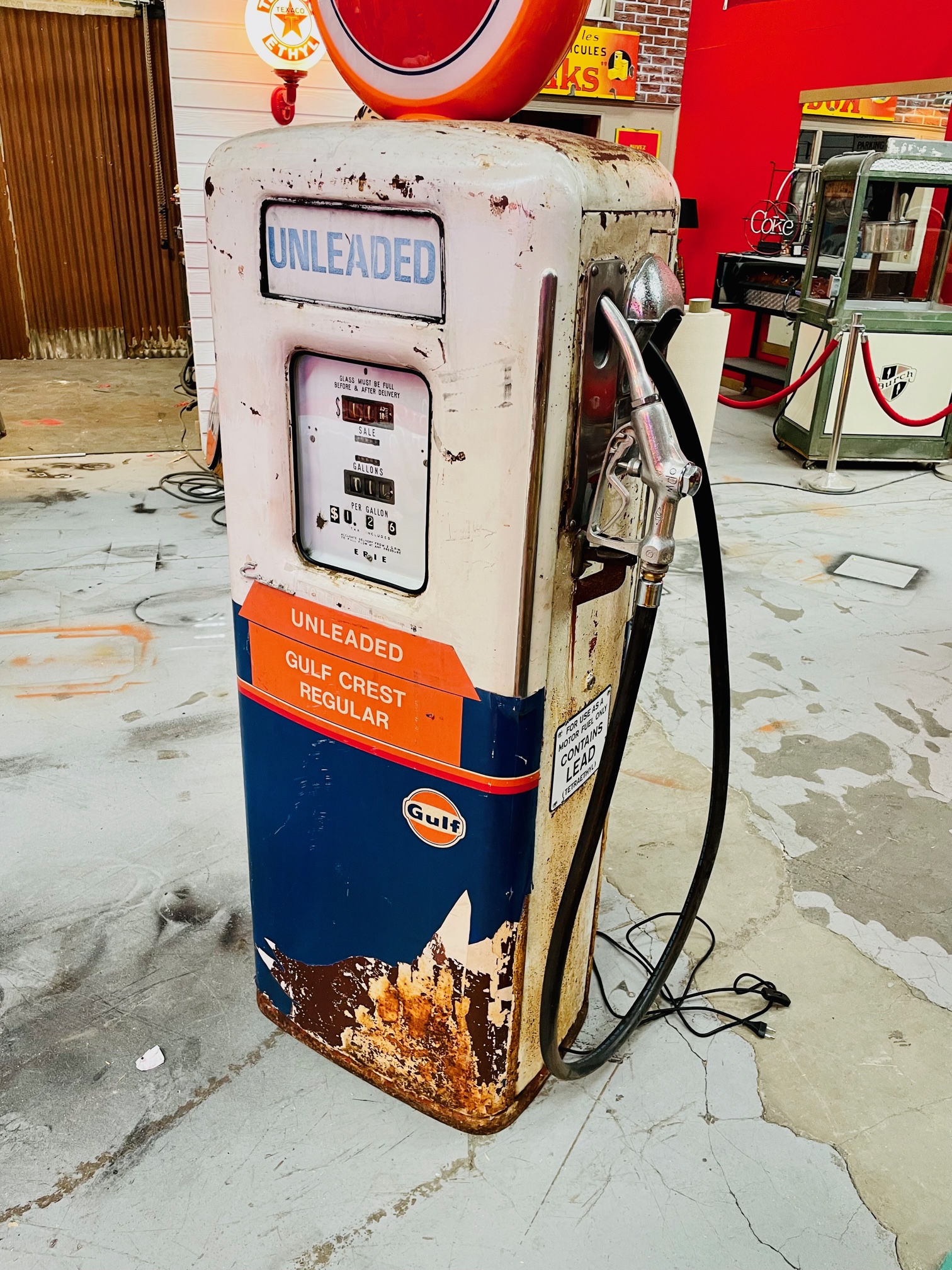 Authentic 1957 American Gulf Gasoline Pump – Erie Model 843