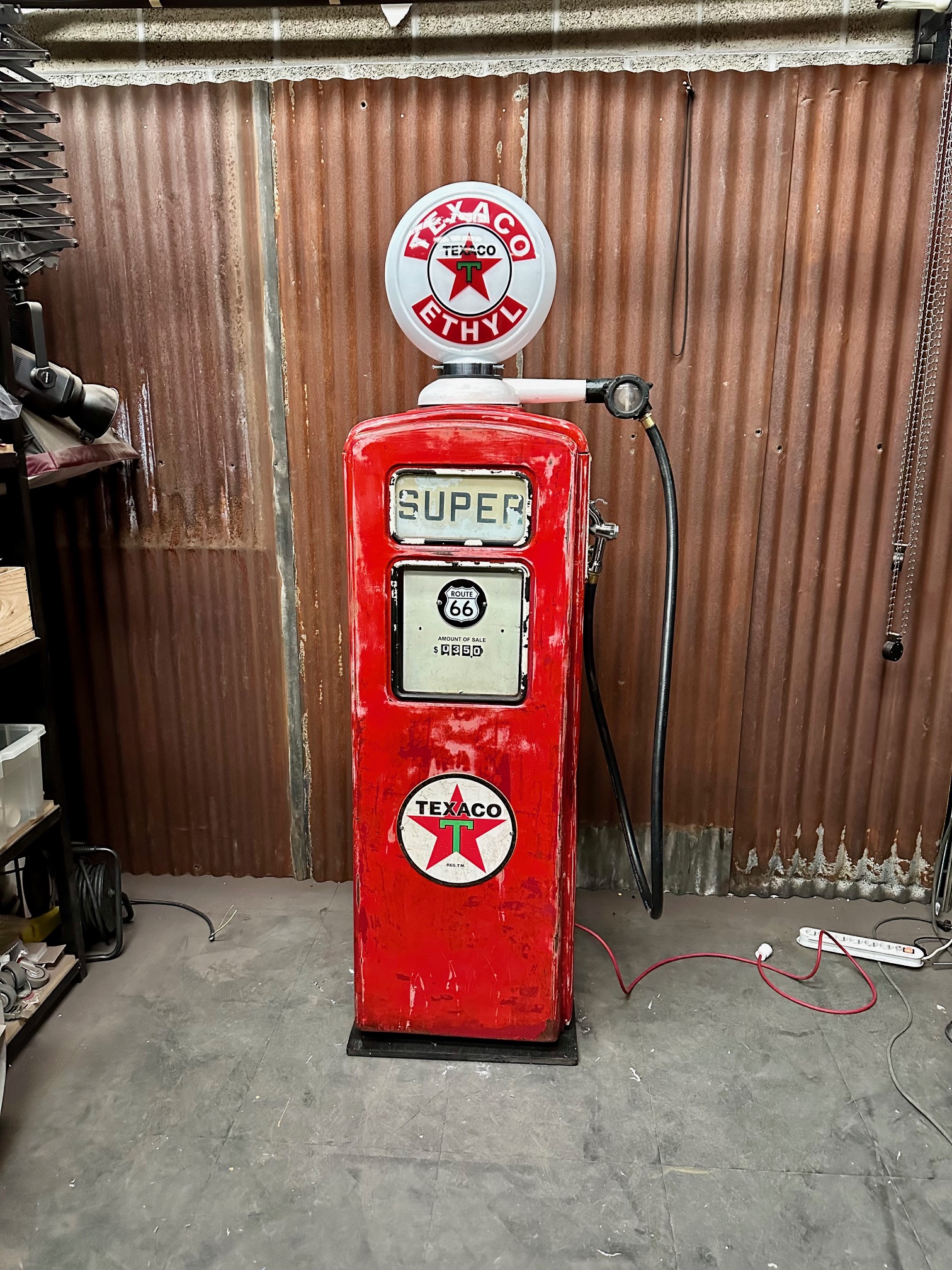 Authentic 1951 Texaco Patina Gasoline Pump