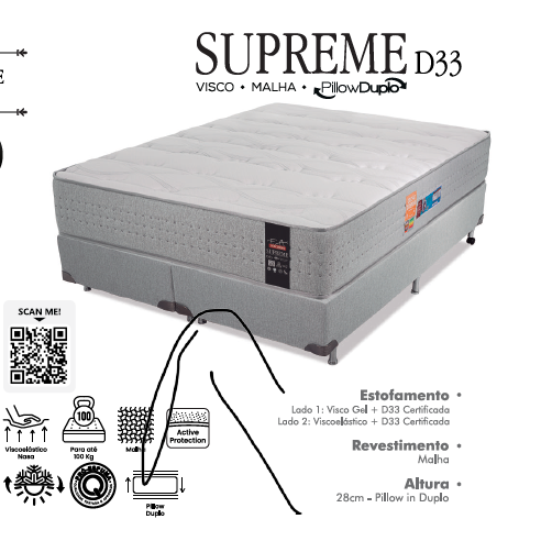 Conjunto Supreme D33 + Base Box