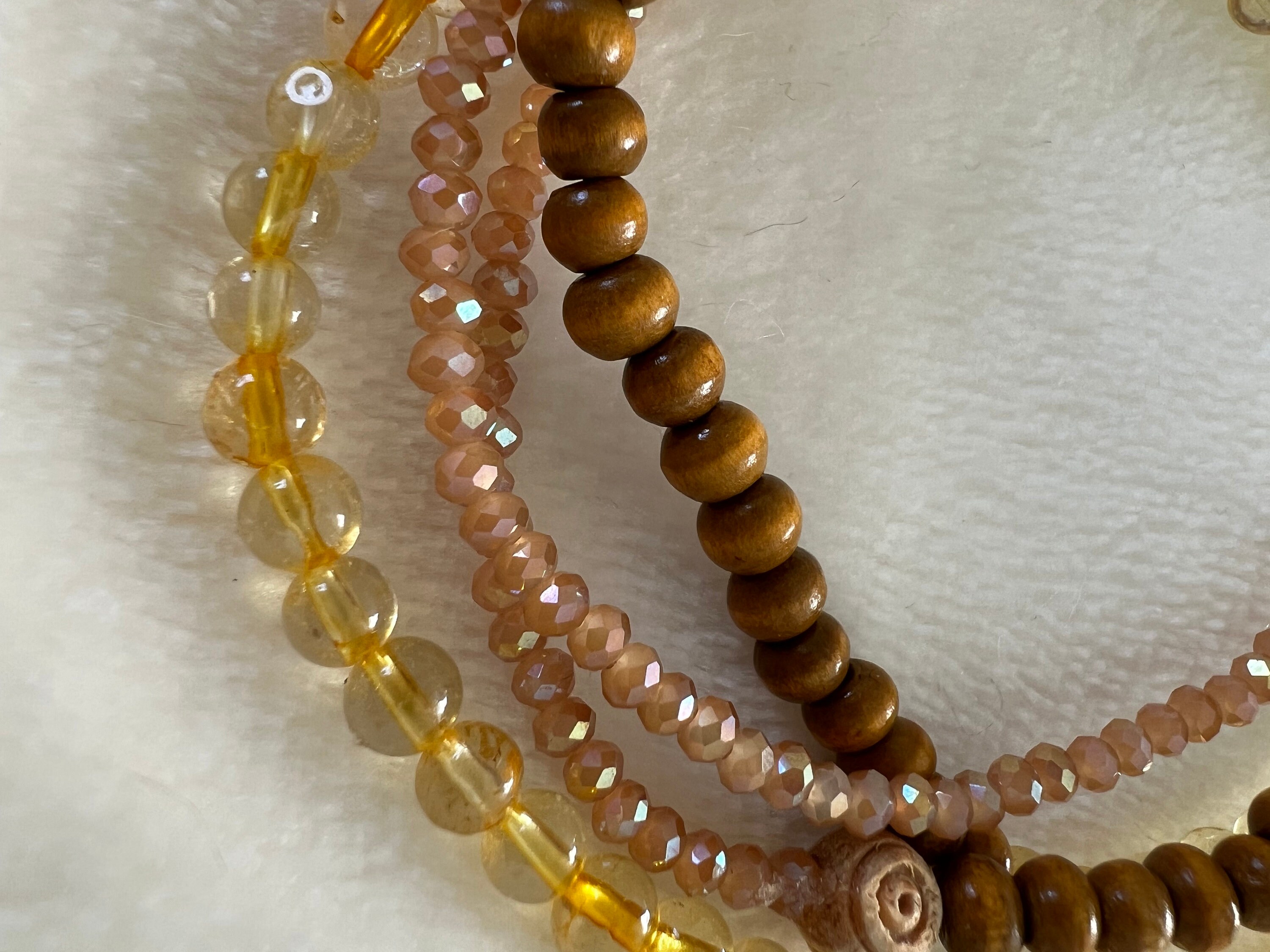 Shine the Light Gemstone and Wood Stretch Wrap Bracelet