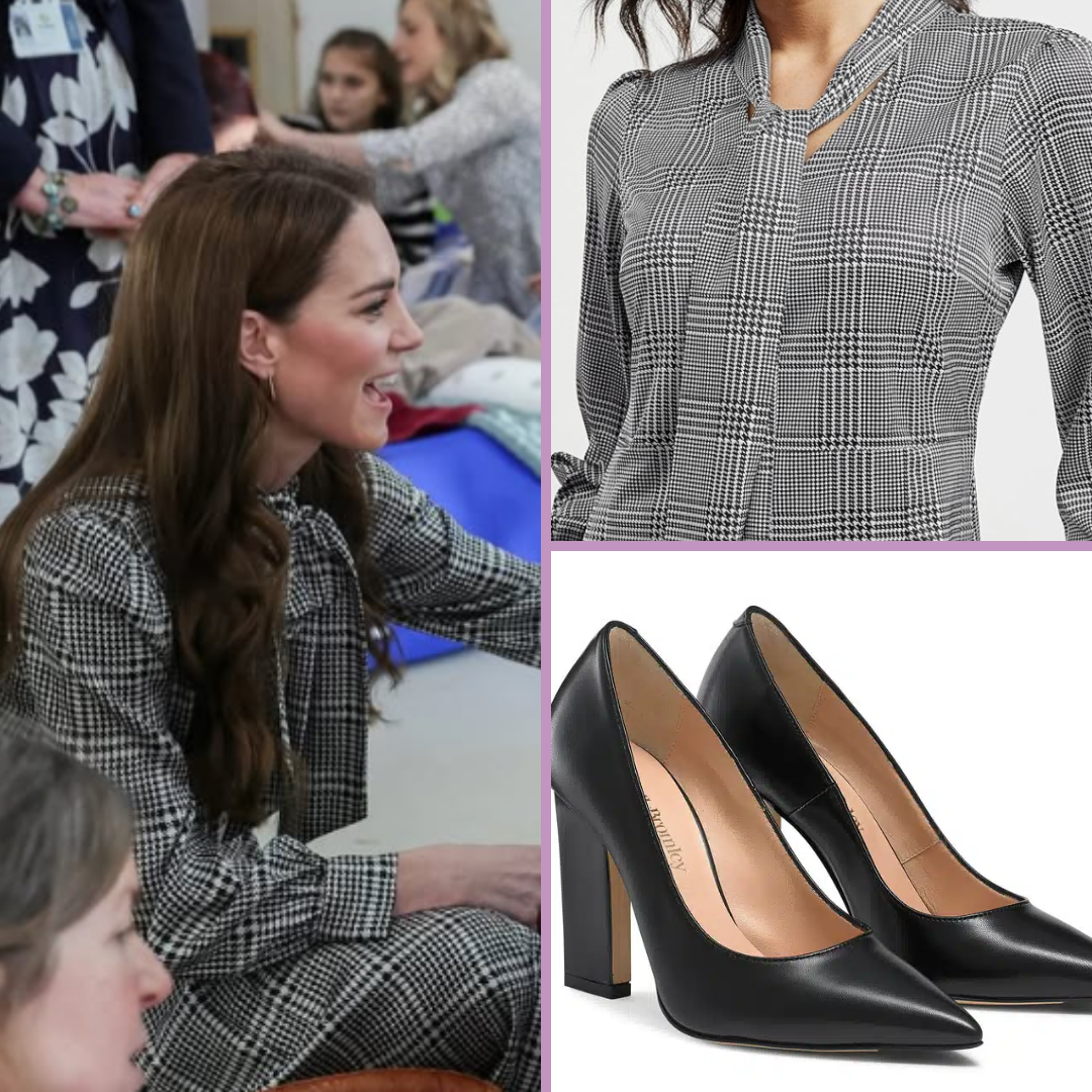 Vestido de pata de gallo de Zara 