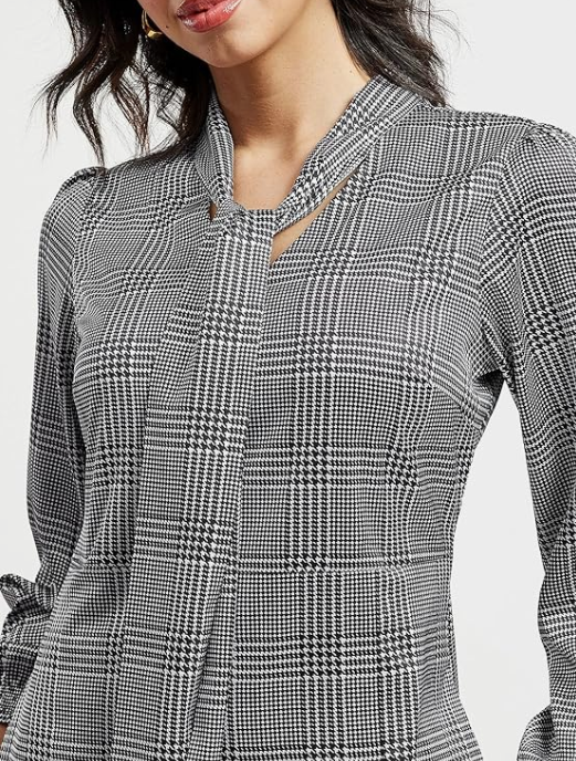 Vestido de pata de gallo de Zara 