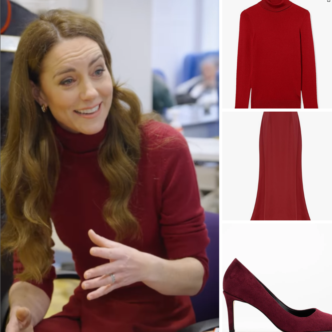 Kate Middleton y su lección de elegancia en tonos burdeos