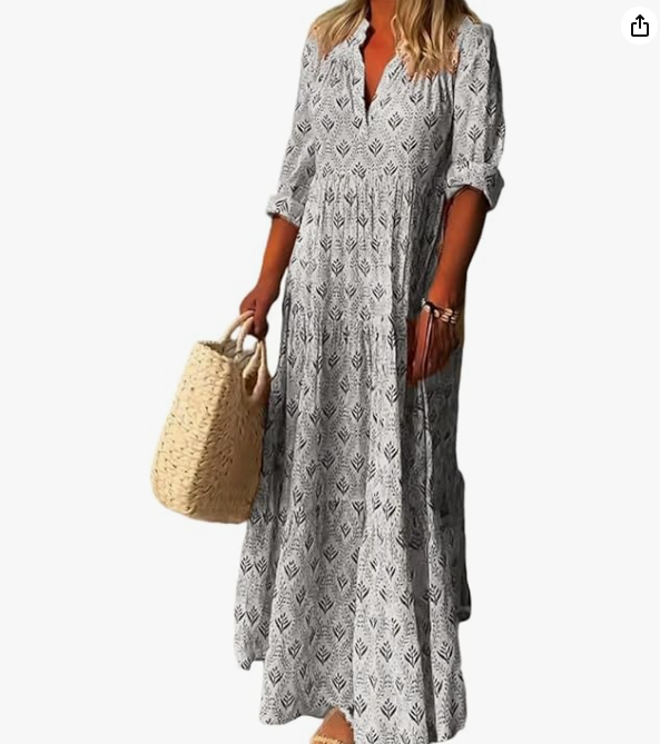 Vestido Blanco Estampado