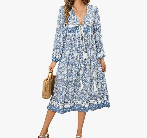 Vestido Blanco Estampado