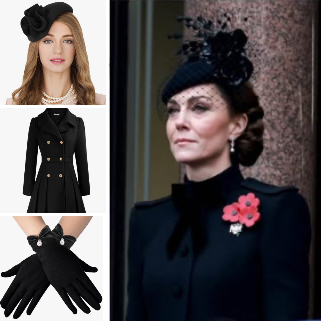 Kate Middleton, elegancia y solemnidad en el Remembrance Sunday 2024 ⚫🌺