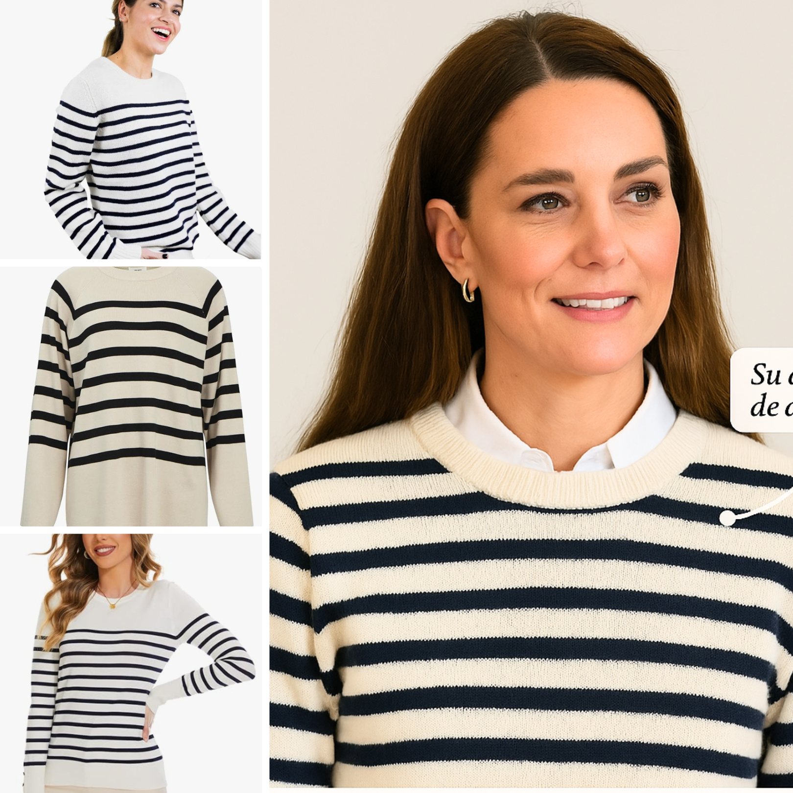 📸 Kate Middleton usando su icónico jersey de rayas marineras