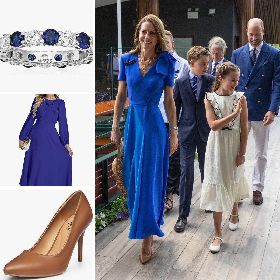 Kate brilla en azul en la gran final de Wimbledon