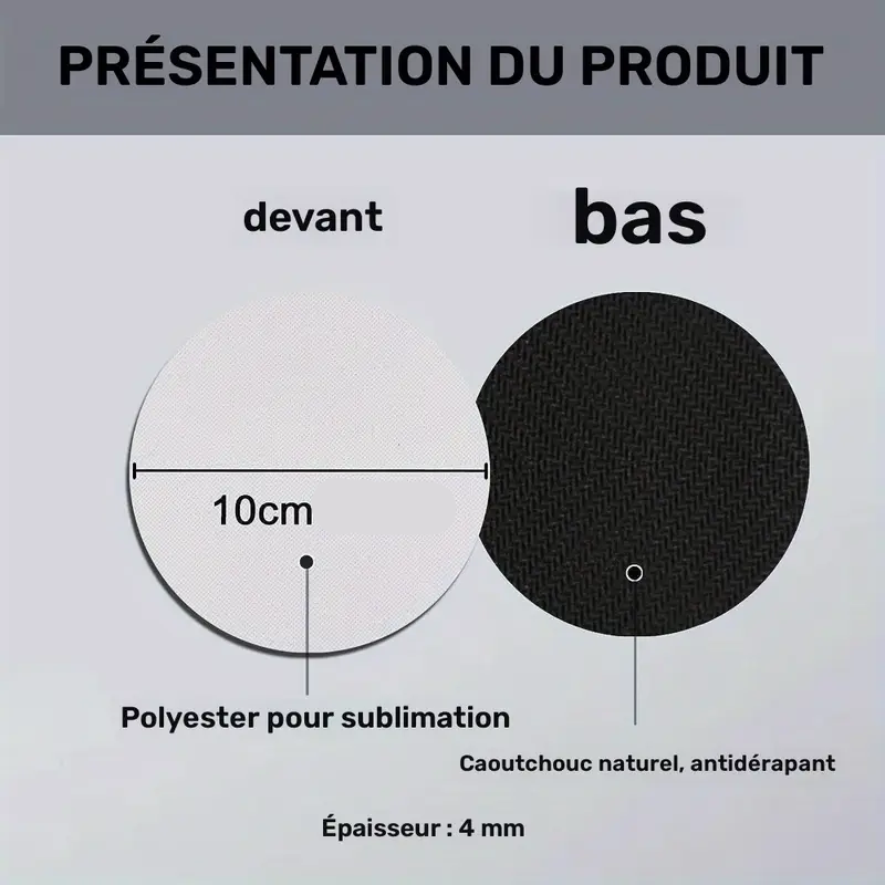 Sous-verres de sublimation