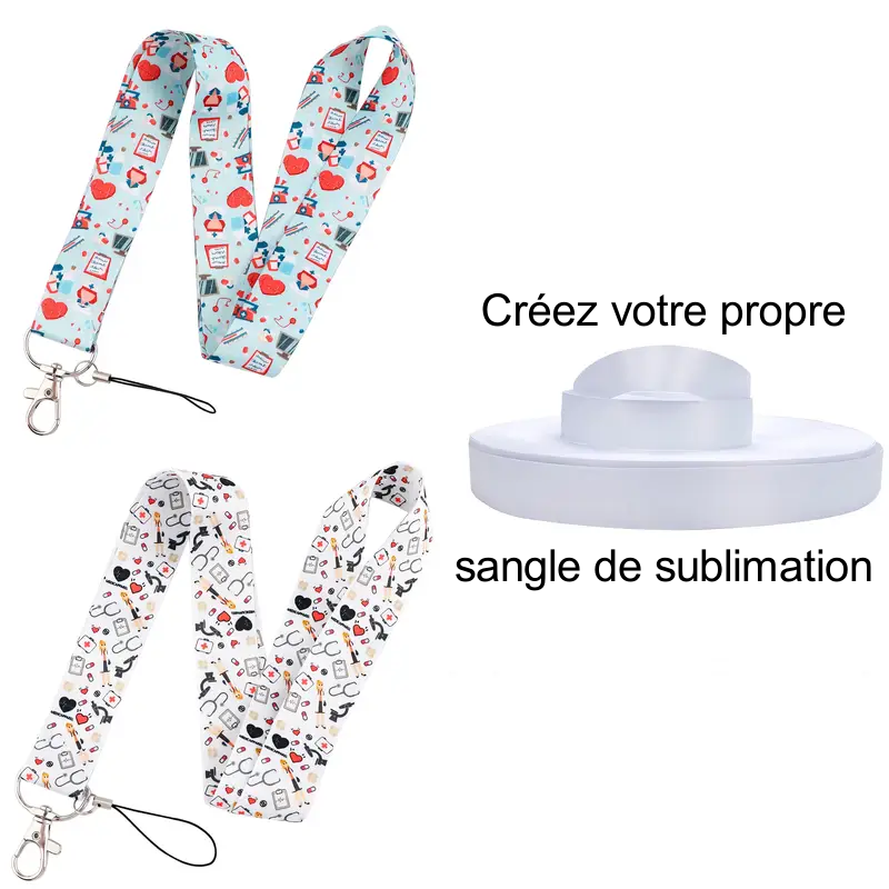 Sangle Blanche de sublimation