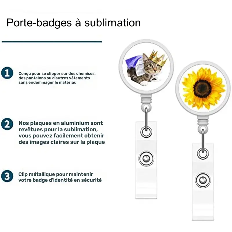 Porte-badges à sublimation