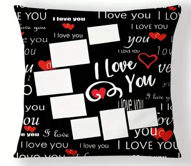 Housse de Coussin personnalisé 'I Love You'